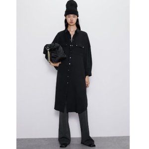 Zara Black Shirt Dress